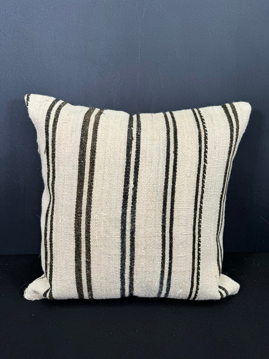Turkish Hemp Pillow Cushion Natural Beige Brown Cushion Cover 20x20 #30637