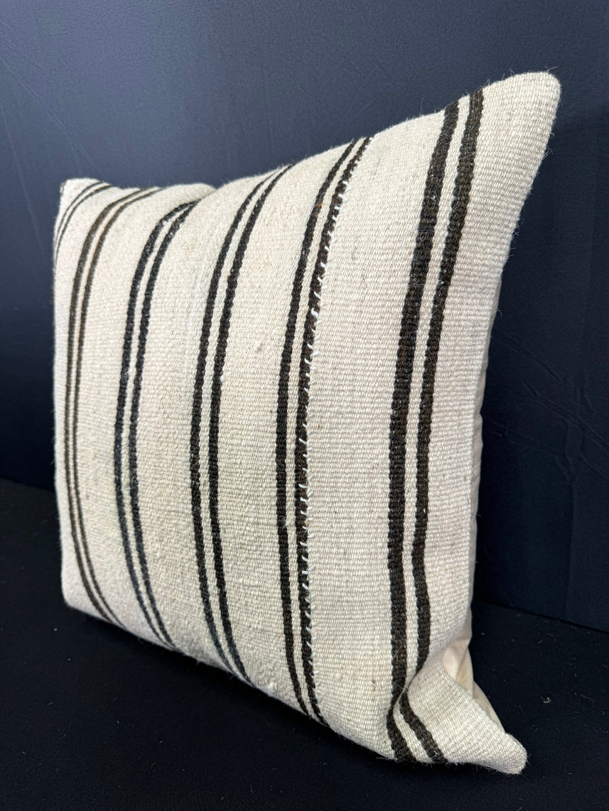 Turkish Hemp Pillow Cushion Natural Beige Brown Cushion Cover 20x20 #30637