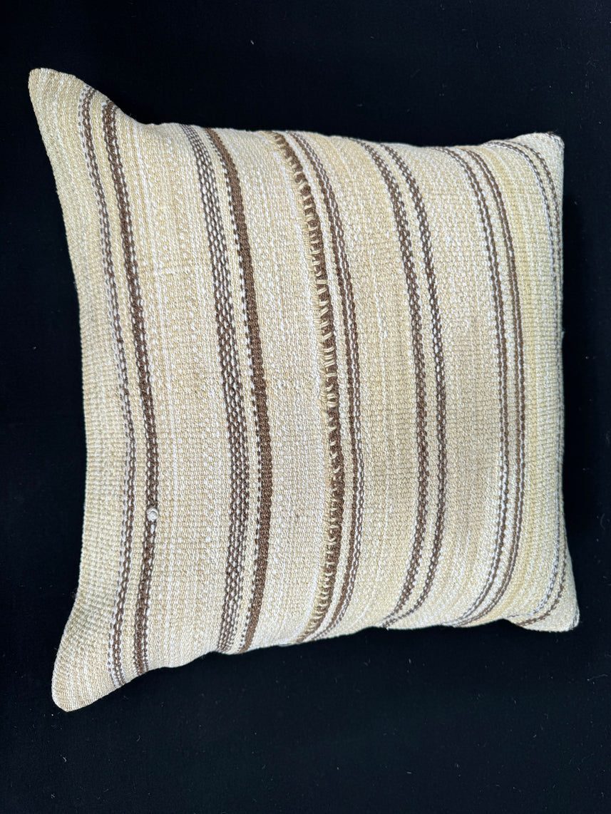 Turkish Hemp Pillow Cushion Natural Beige Brown Cushion Cover 20x20 #30611