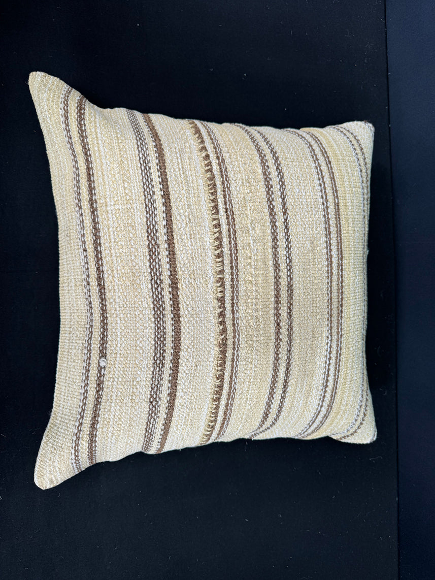 Turkish Hemp Pillow Cushion Natural Beige Brown Cushion Cover 20x20 #30611