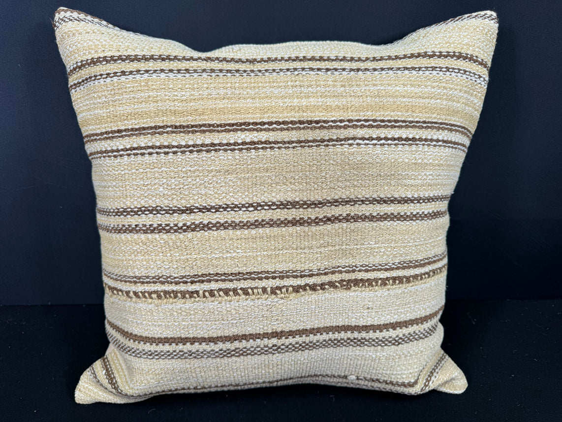 Turkish Hemp Pillow Cushion Natural Beige Brown Cushion Cover 20x20 #30611