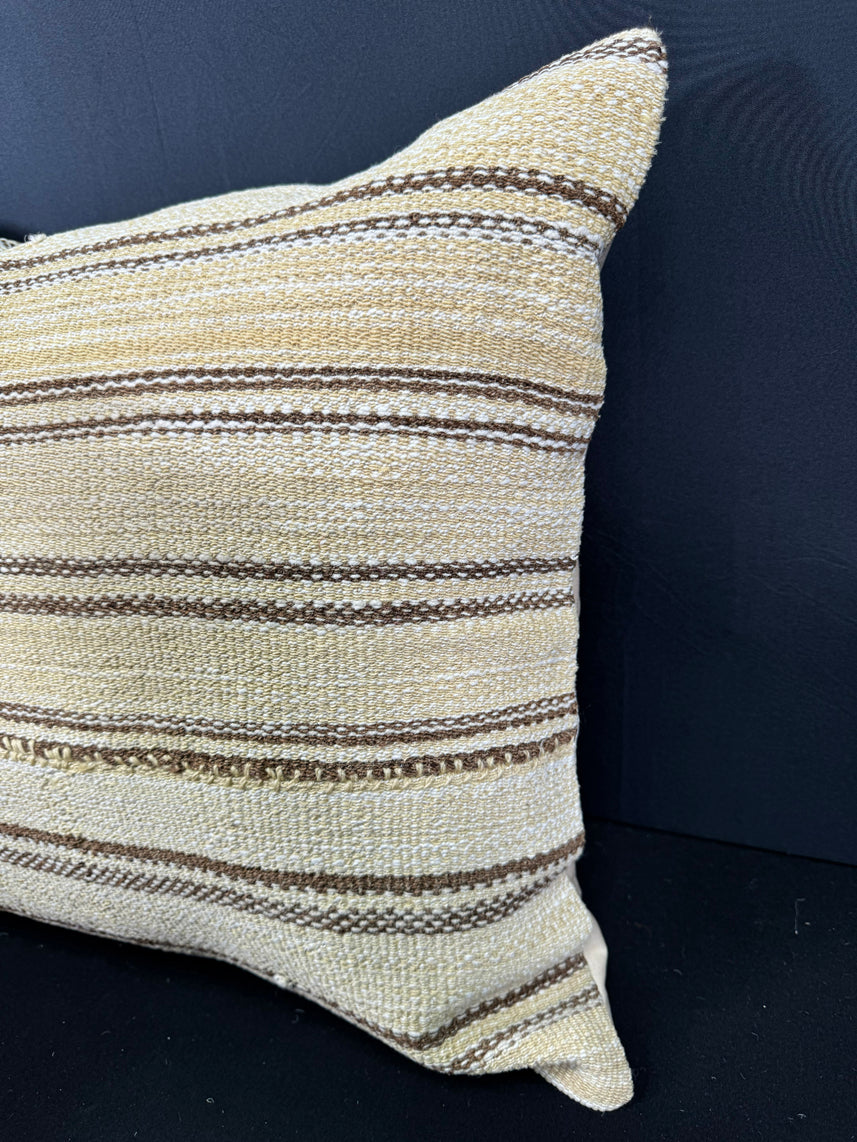 Turkish Hemp Pillow Cushion Natural Beige Brown Cushion Cover 20x20 #30611
