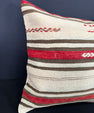 Turkish Hemp Pillow Cushion Natural Beige Red Cushion Cover 20x20 #30602