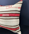 Turkish Hemp Pillow Cushion Natural Beige Red Cushion Cover 20x20 #30602