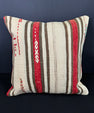 Turkish Hemp Pillow Cushion Natural Beige Red Cushion Cover 20x20 #30602