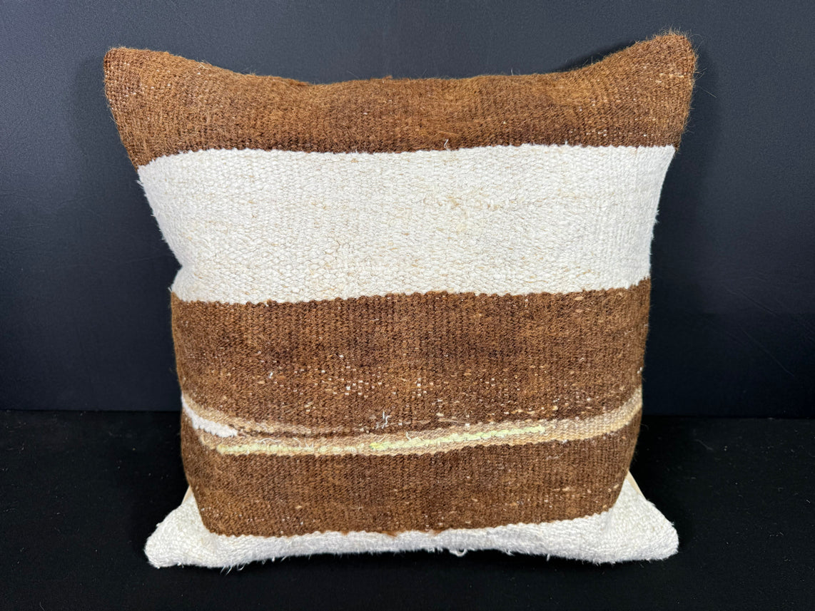 Turkish Hemp Pillow Cushion Natural Beige Brown Cushion Cover 20x20 #30609
