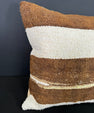 Turkish Hemp Pillow Cushion Natural Beige Brown Cushion Cover 20x20 #30609