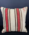 Turkish Hemp Pillow Cushion Natural Beige Red Cushion Cover 20x20 #30608