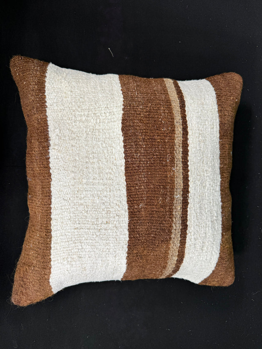 Turkish Hemp Pillow Cushion Natural Beige Brown Cushion Cover 20x20 #30607