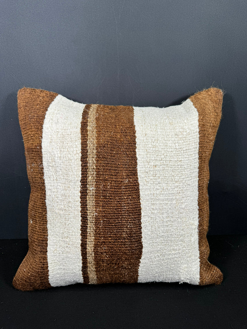 Turkish Hemp Pillow Cushion Natural Beige Brown Cushion Cover 20x20 #30607