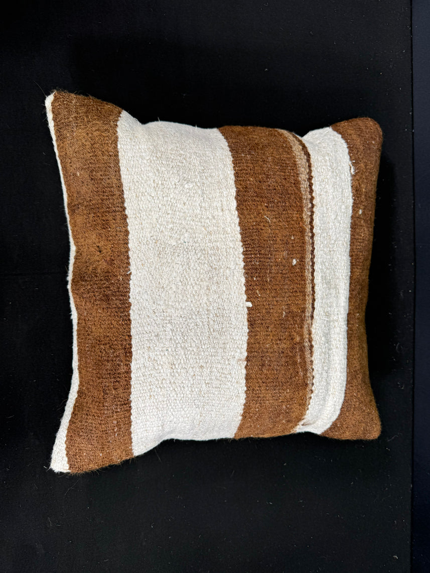 Turkish Hemp Pillow Cushion Natural Beige Brown Cushion Cover 20x20 #30675