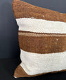 Turkish Hemp Pillow Cushion Natural Beige Brown Cushion Cover 20x20 #30675