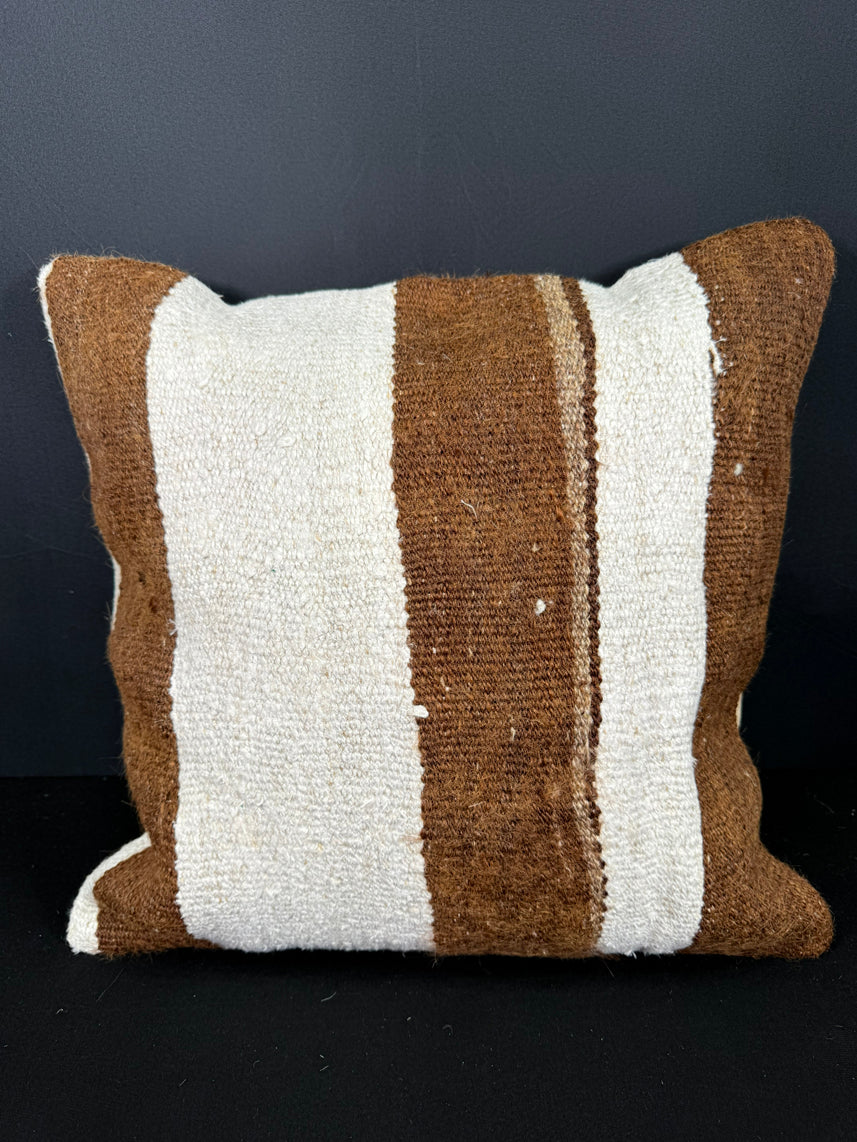 Turkish Hemp Pillow Cushion Natural Beige Brown Cushion Cover 20x20 #30675