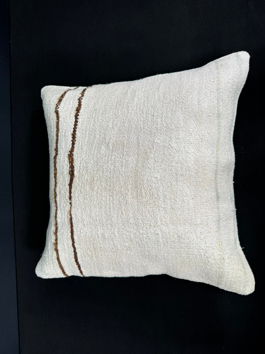 Turkish Hemp Pillow Cushion Natural Beige Brown Cushion Cover 20x20 #30612