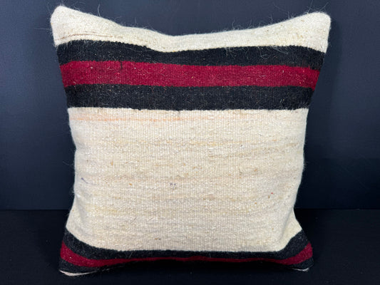 Turkish Hemp Pillow Cushion Natural Beige Black Cushion Cover 20x20 #30625