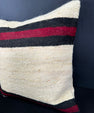 Turkish Hemp Pillow Cushion Natural Beige Black Cushion Cover 20x20 #30625