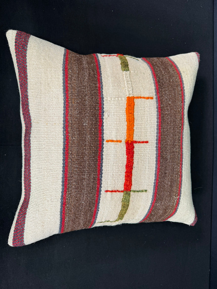 Turkish Hemp Pillow Cushion Natural Beige Brown Cushion Cover 20x20 #30623