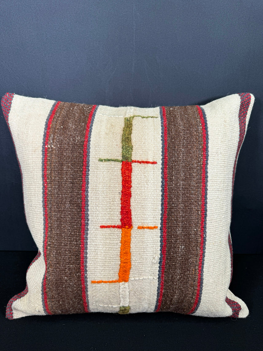 Turkish Hemp Pillow Cushion Natural Beige Brown Cushion Cover 20x20 #30623