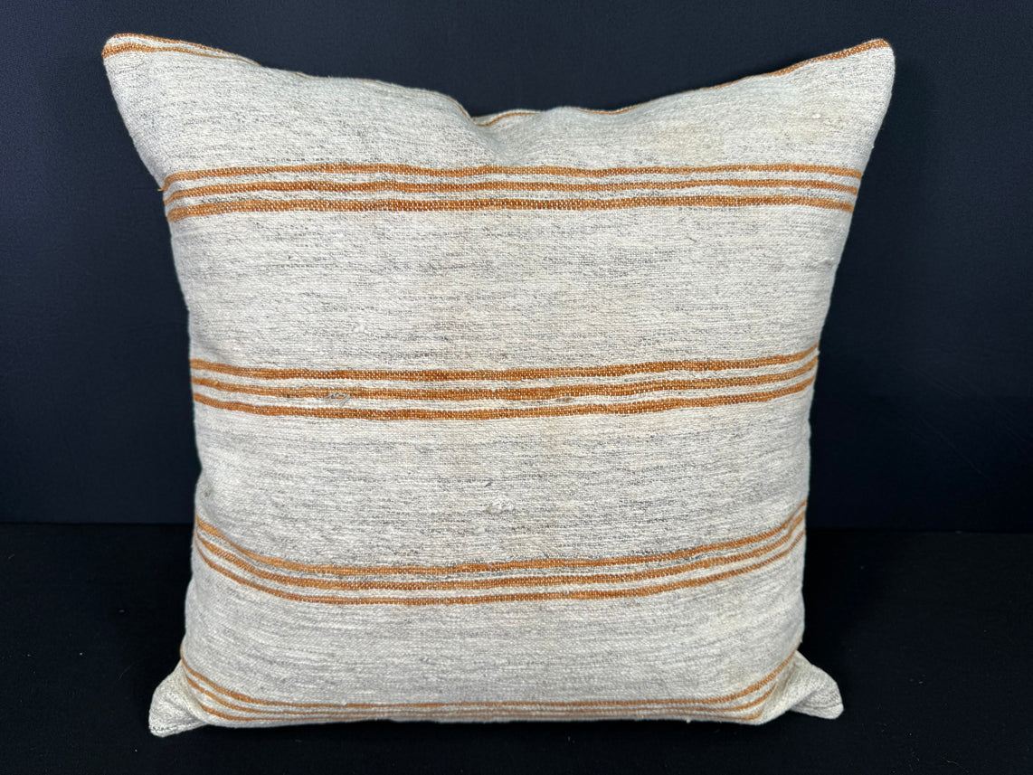 Turkish Hemp Pillow Cushion Natural Beige Yellow Cushion Cover 20x20 #30674