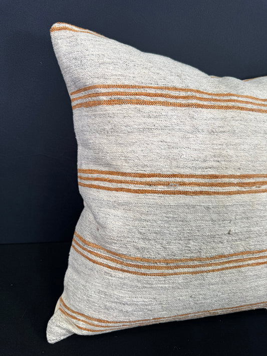Turkish Hemp Pillow Cushion Natural Beige Yellow Cushion Cover 20x20 #30674