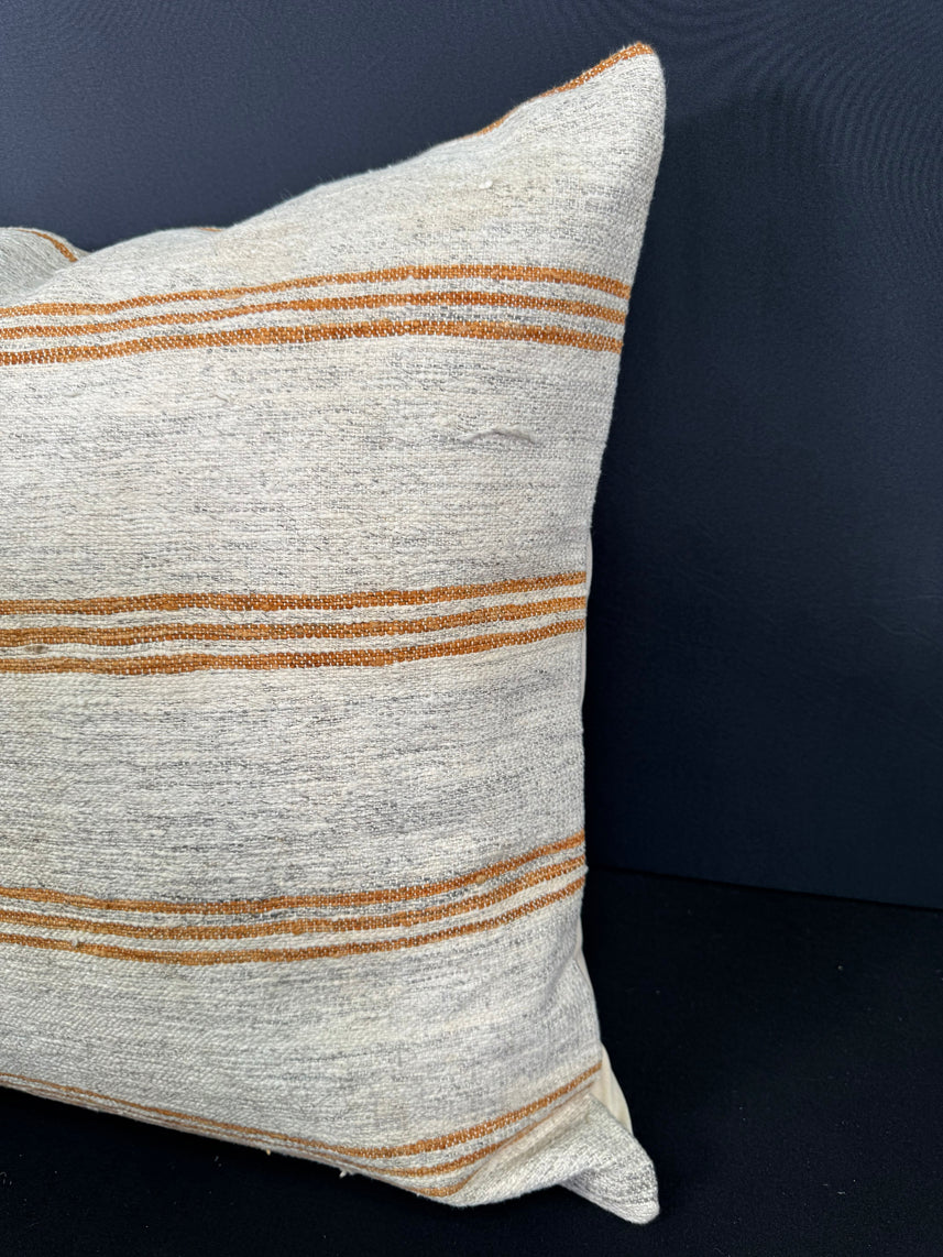 Turkish Hemp Pillow Cushion Natural Beige Yellow Cushion Cover 20x20 #30674