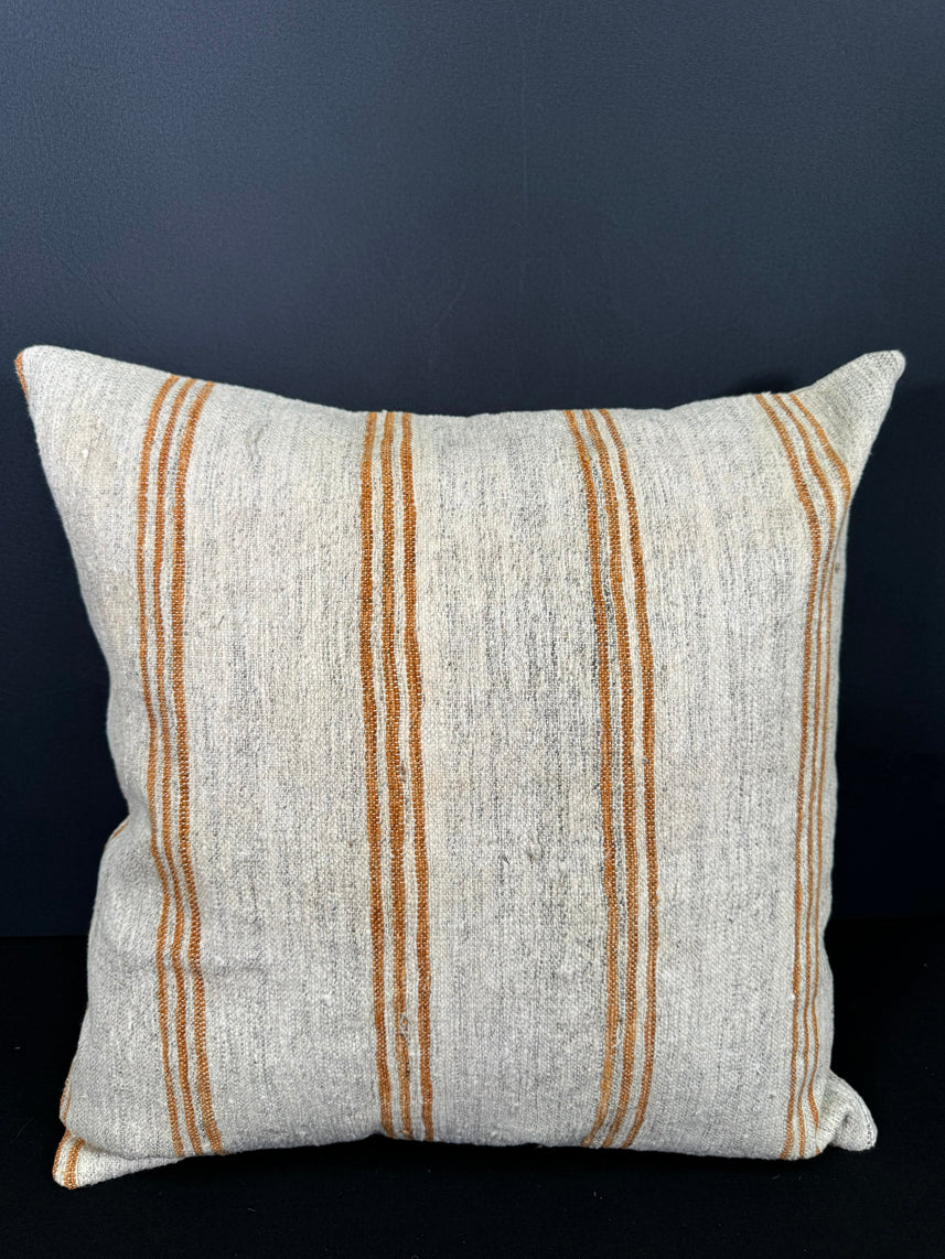Turkish Hemp Pillow Cushion Natural Beige Yellow Cushion Cover 20x20 #30674