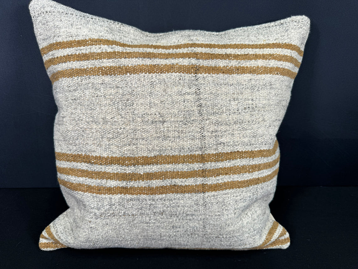 Turkish Hemp Pillow Cushion Natural Beige Yellow Cushion Cover 20x20 #30630