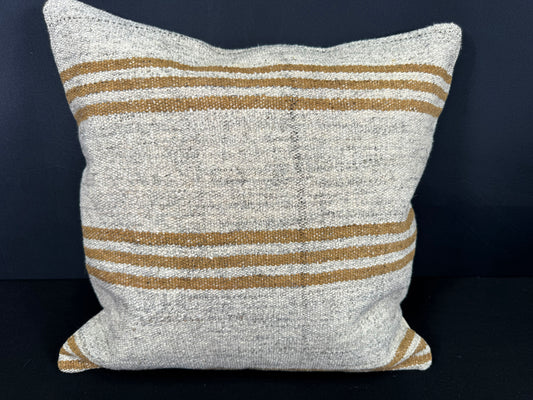 Turkish Hemp Pillow Cushion Natural Beige Yellow Cushion Cover 20x20 #30630