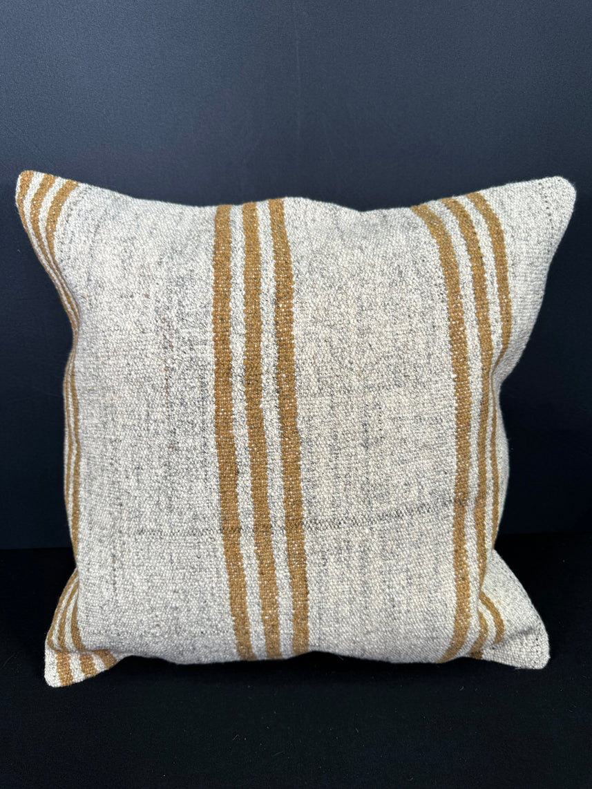 Turkish Hemp Pillow Cushion Natural Beige Yellow Cushion Cover 20x20 #30630