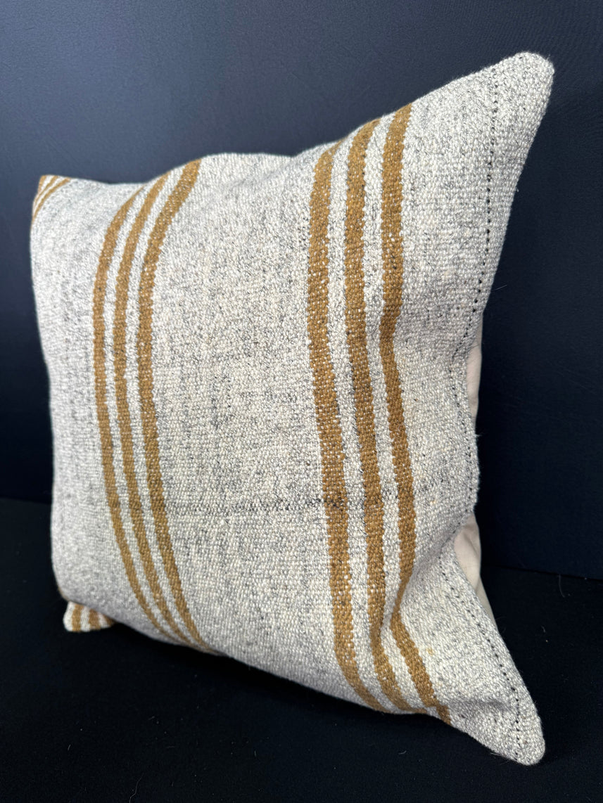 Turkish Hemp Pillow Cushion Natural Beige Yellow Cushion Cover 20x20 #30630