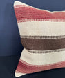 Turkish Hemp Pillow Cushion Natural Beige Red Cushion Cover 20x20 #30629