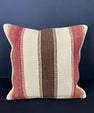 Turkish Hemp Pillow Cushion Natural Beige Red Cushion Cover 20x20 #30629