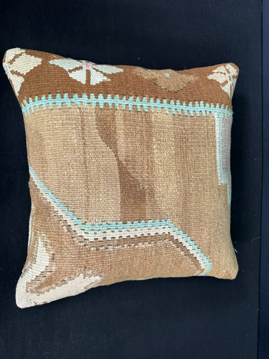 Turkish Hemp Pillow Cushion Natural Beige Brown Cushion Cover 20x20 #30672