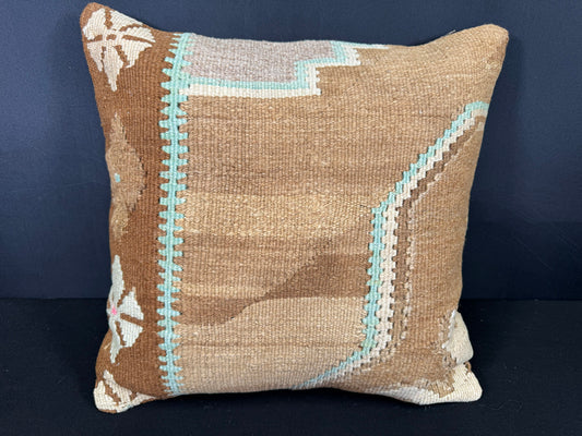 Turkish Hemp Pillow Cushion Natural Beige Brown Cushion Cover 20x20 #30672