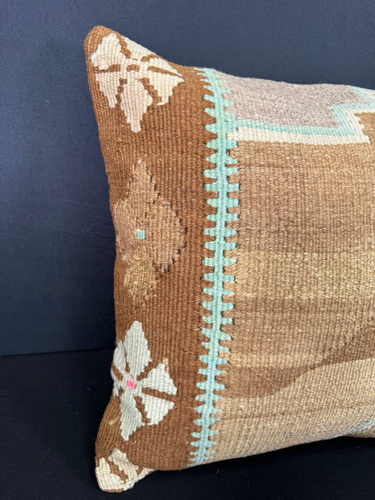 Turkish Hemp Pillow Cushion Natural Beige Brown Cushion Cover 20x20 #30672
