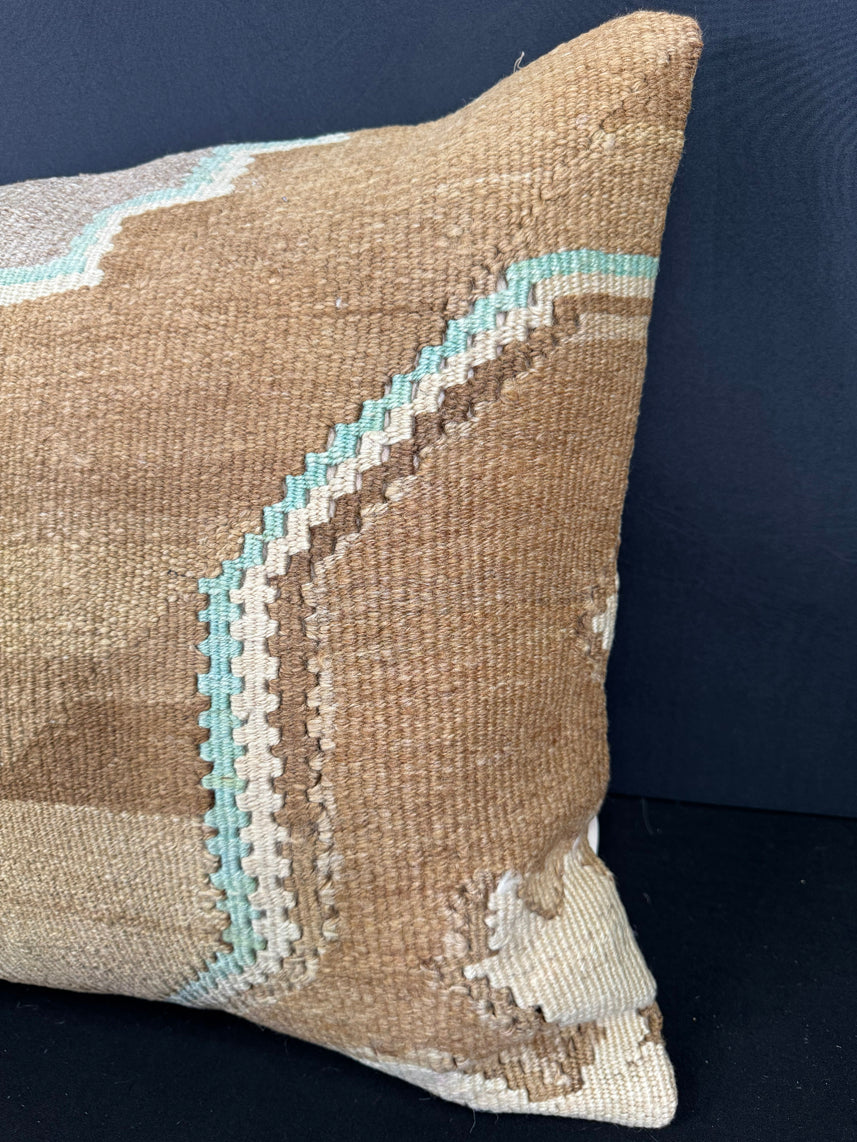 Turkish Hemp Pillow Cushion Natural Beige Brown Cushion Cover 20x20 #30672
