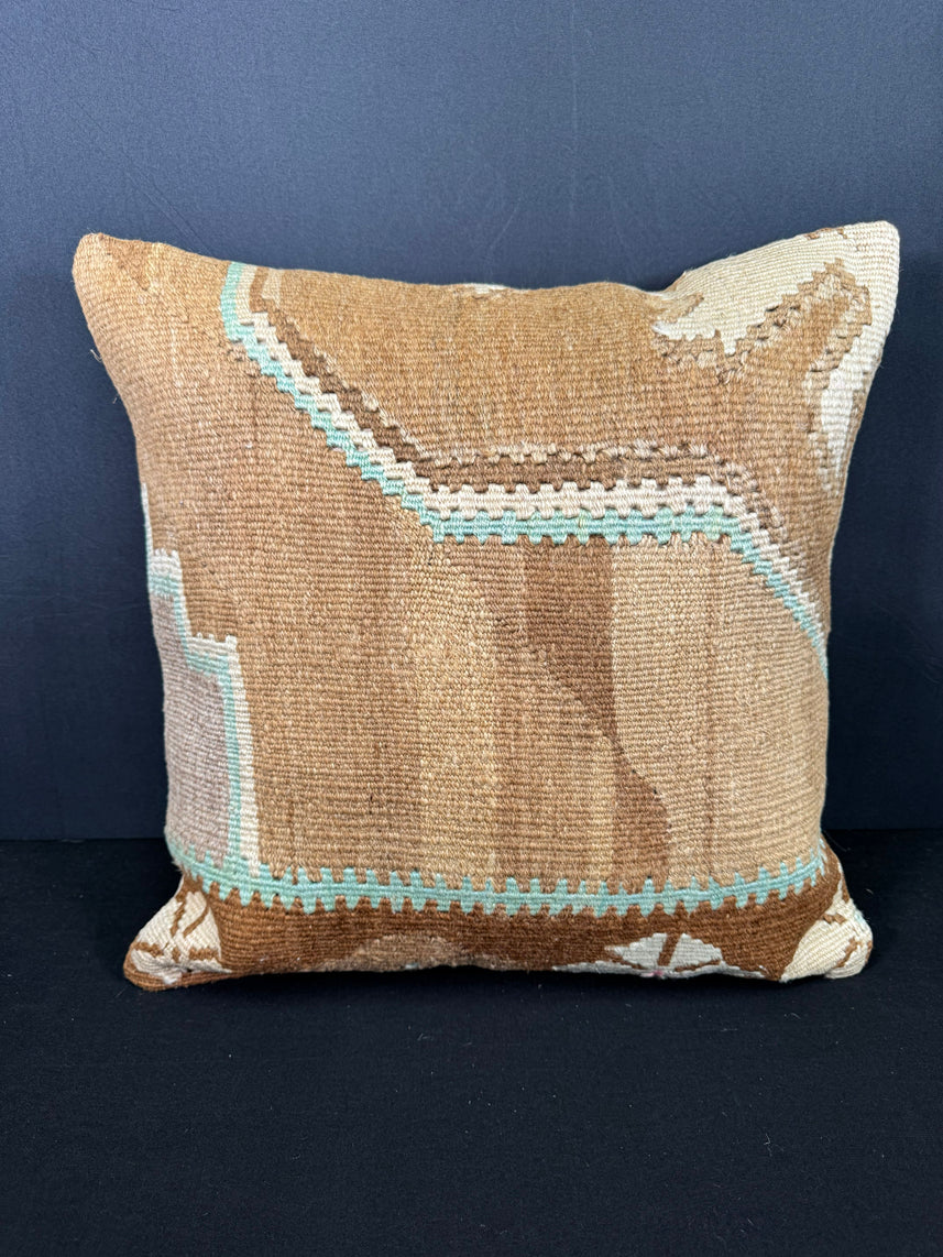 Turkish Hemp Pillow Cushion Natural Beige Brown Cushion Cover 20x20 #30672