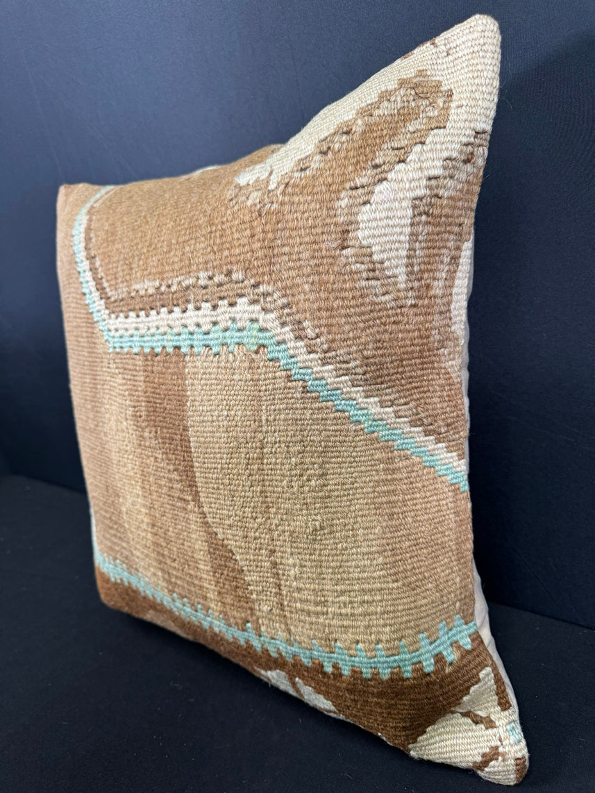 Turkish Hemp Pillow Cushion Natural Beige Brown Cushion Cover 20x20 #30672