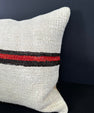 Turkish Hemp Pillow Cushion Natural Beige Black Cushion Cover 20x20 #30628