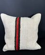 Turkish Hemp Pillow Cushion Natural Beige Black Cushion Cover 20x20 #30628