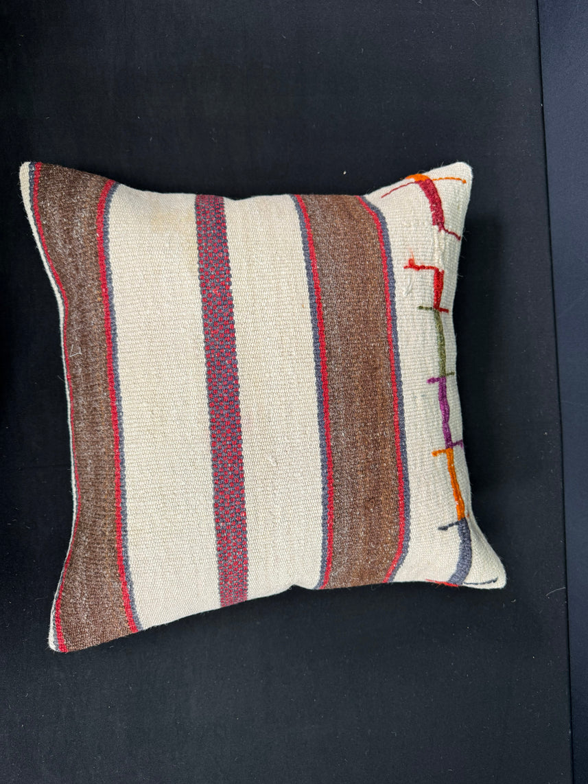 Turkish Hemp Pillow Cushion Natural Beige Brown Cushion Cover 20x20 #30530