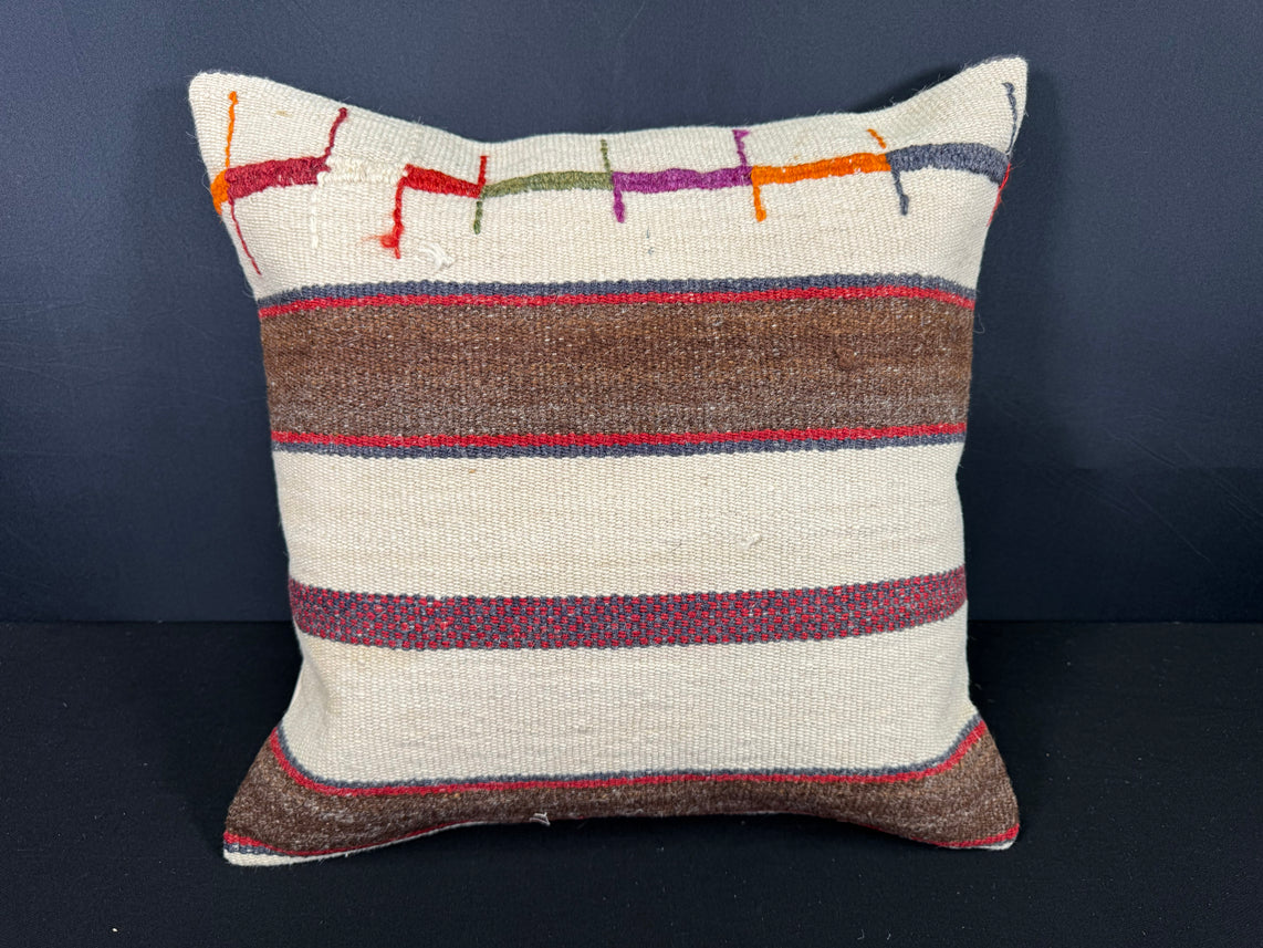 Turkish Hemp Pillow Cushion Natural Beige Brown Cushion Cover 20x20 #30530