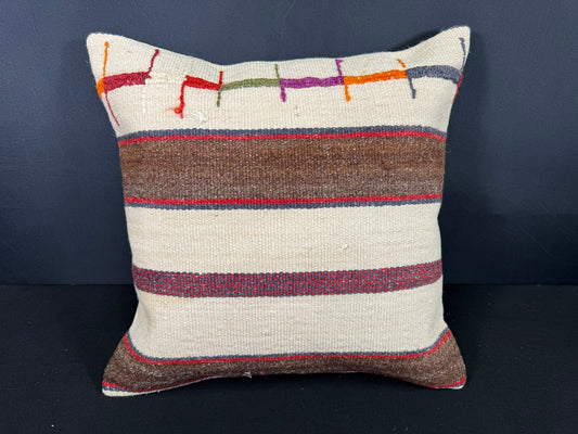 Turkish Hemp Pillow Cushion Natural Beige Brown Cushion Cover 20x20 #30530