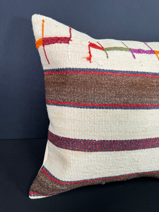 Turkish Hemp Pillow Cushion Natural Beige Brown Cushion Cover 20x20 #30530