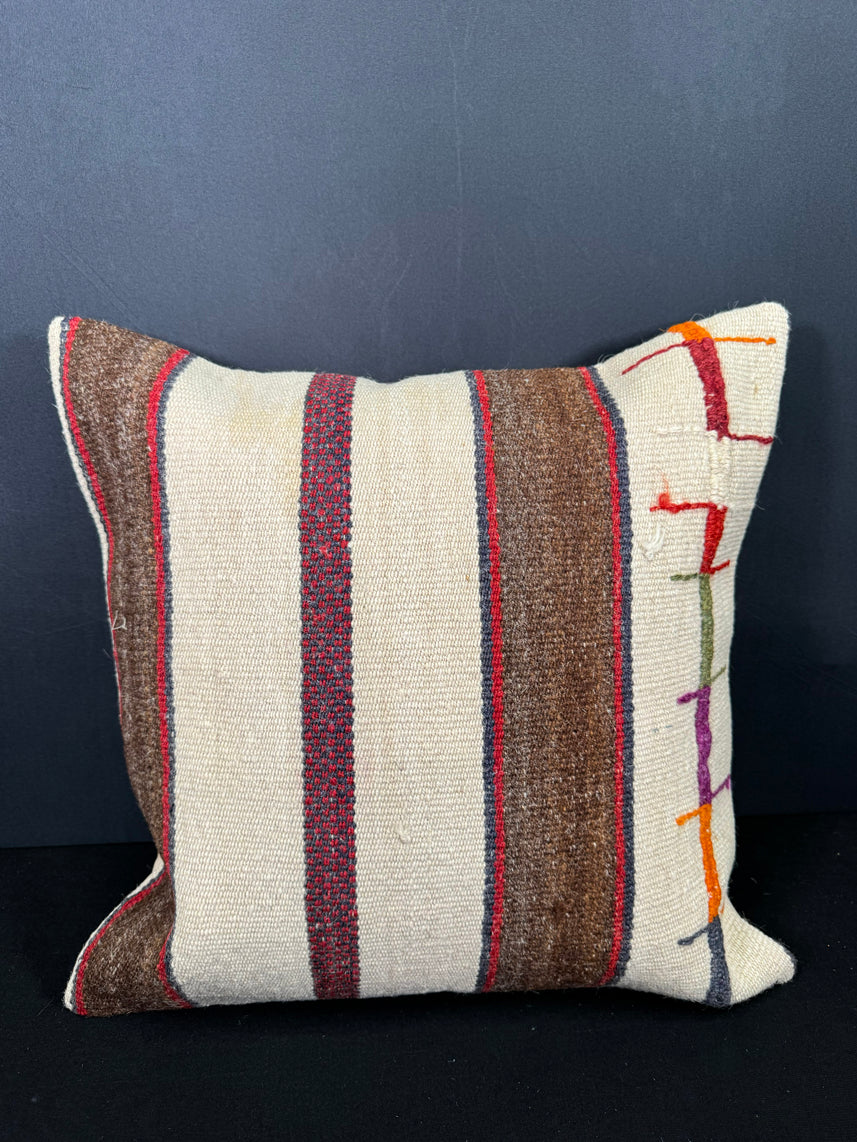 Turkish Hemp Pillow Cushion Natural Beige Brown Cushion Cover 20x20 #30530