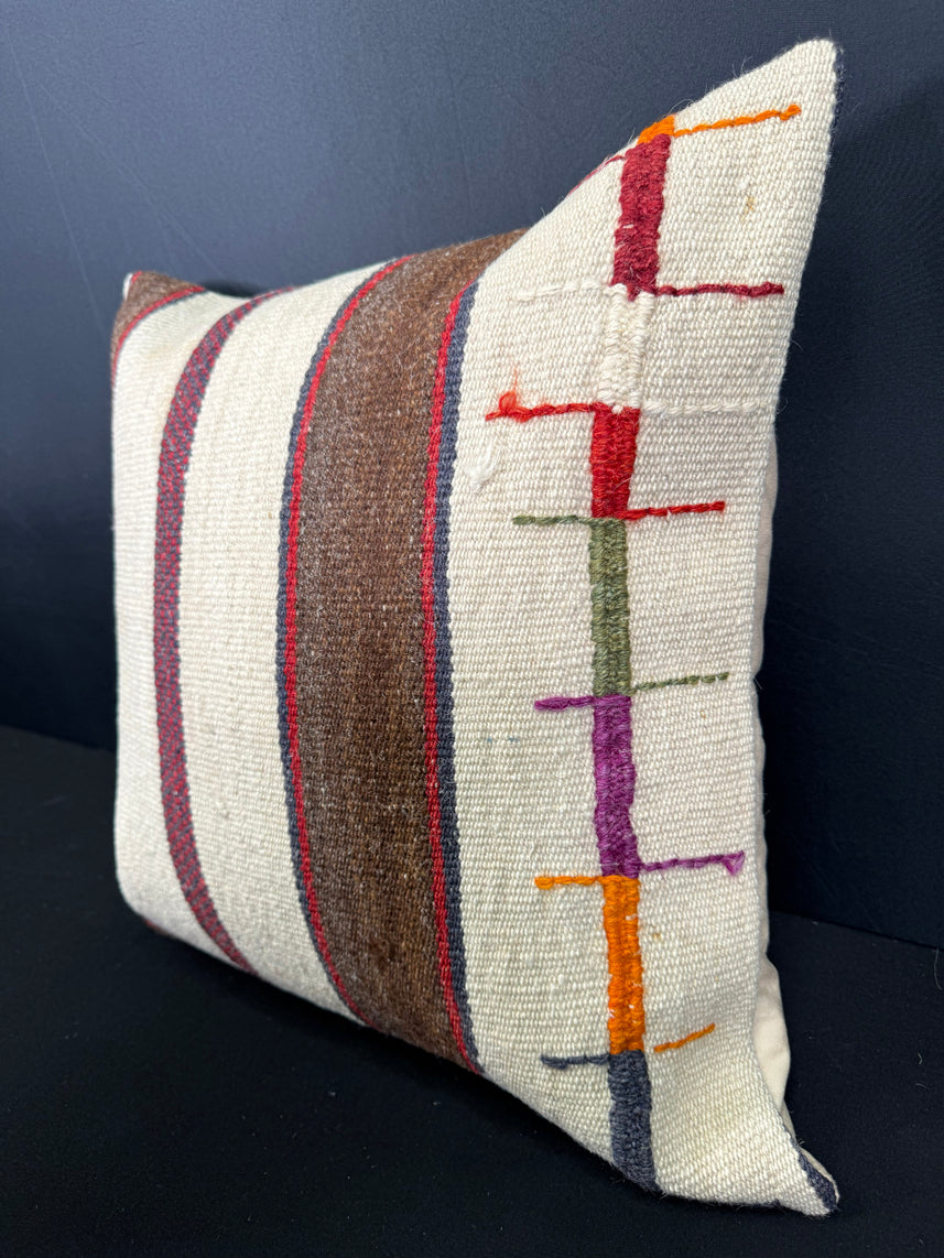 Turkish Hemp Pillow Cushion Natural Beige Brown Cushion Cover 20x20 #30530