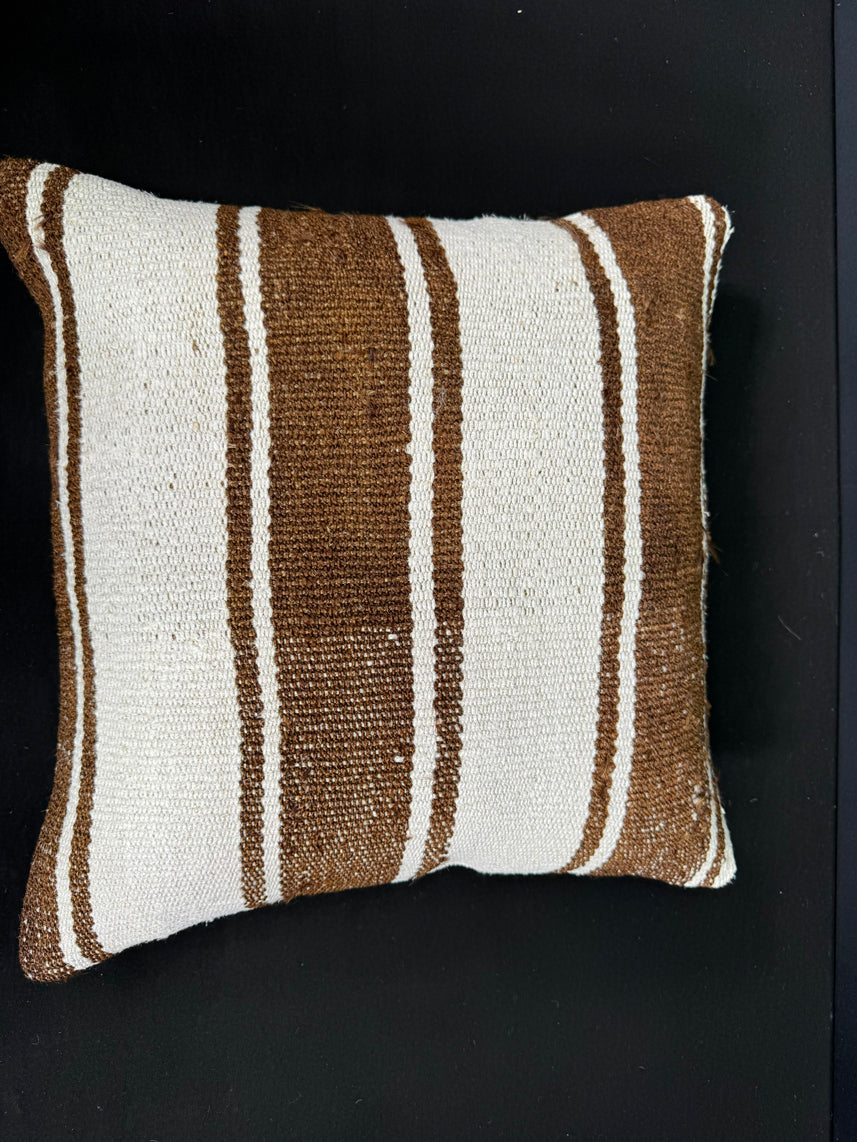 Turkish Hemp Pillow Cushion Natural Beige Brown Cushion Cover 20x20 #30673