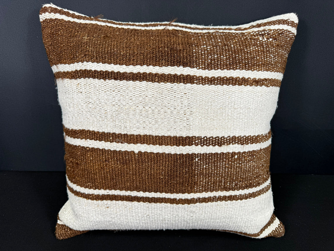 Turkish Hemp Pillow Cushion Natural Beige Brown Cushion Cover 20x20 #30673