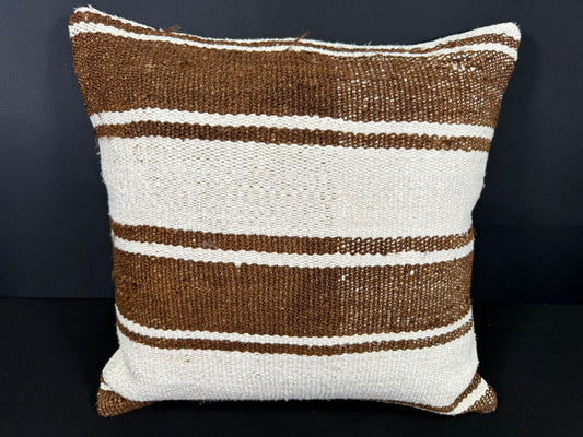 Turkish Hemp Pillow Cushion Natural Beige Brown Cushion Cover 20x20 #30673