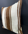 Turkish Hemp Pillow Cushion Natural Beige Brown Cushion Cover 20x20 #30673